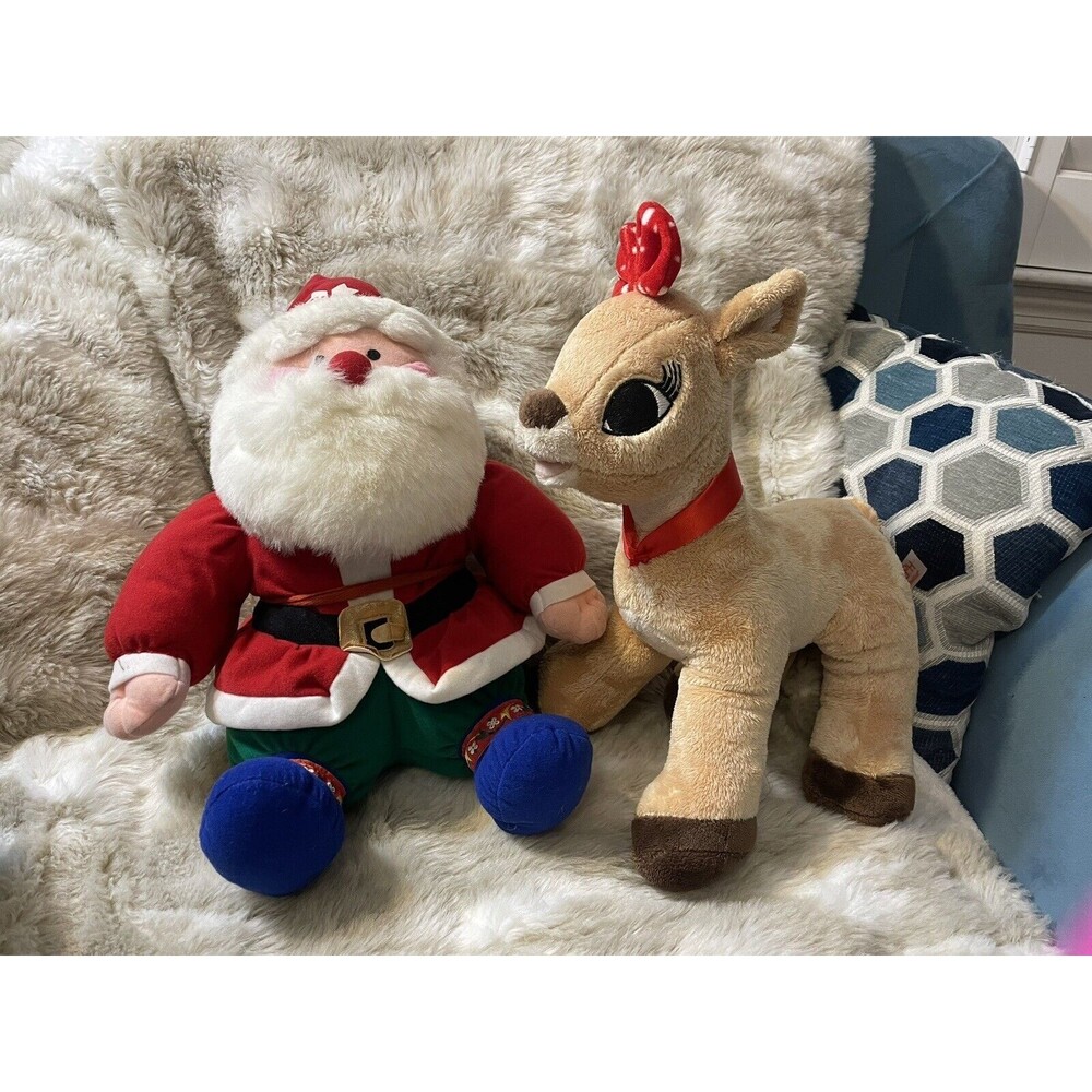 Santa & Clarice Plushies, 15' tall, great pre-loved condition.